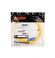 FC-D2-9-LC/UR-SC/UR-H-7M-LSZH-YL Патч-корд волоконно-оптический (шнур) SM 9/125 (OS2), LC/UPC-SC/UPC, 2.0 мм, duplex, LSZH, 7 м  240206  Hyperline