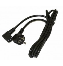 PWC-IEC13A-SHM-1.0-BK Кабель питания компьютера (Schuko+C13 (угловая)) (3x0.75), 10A, угловая вилка, 1м, цвет черн 432103  Hyperline