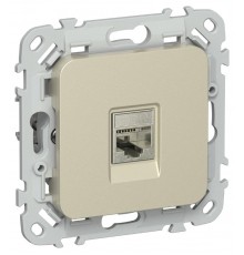 FLITE Розетка компьютерная RJ45 кат.5Е STP РК5е-1-1-ФлШ шампань  FI-K11-1-K37  IEK