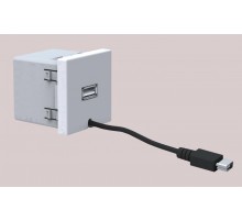 Simon Connect Зарядное устройство USB, К45, кабель micro-USB, Uпост = 5 В, алюминий  K126A-8  Simon
