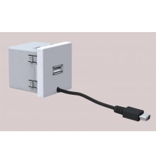 Simon Connect Зарядное устройство USB, К45, кабель micro-USB, Uпост = 5 В, алюминий  K126A-8  Simon