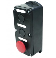 ПКЕ 222-3 У2, 10А, 660В, 3 элемента, чёрный цилиндр и красный гриб, накладной, IP54, пост управления (ЭТ)  ET519079  Электротехник