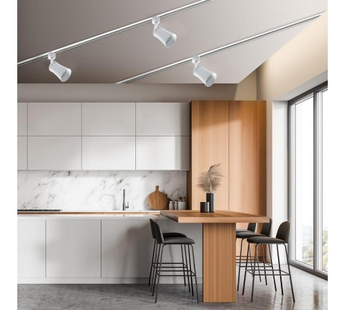 Светильник трековый однофазный под лампу GU10, белый AL160  41368  Feron