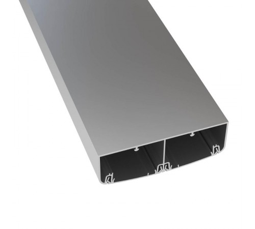Алюминиевый кабель-канал 140х50 (с 2 крышками), цвет серый металлик  01499  DKC