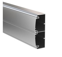 Алюминиевый кабель-канал 140х50 (с 2 крышками), цвет серый металлик  01499  DKC