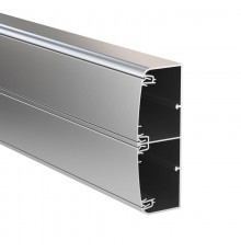 Алюминиевый кабель-канал 140х50 (с 2 крышками), цвет серый металлик  01499  DKC