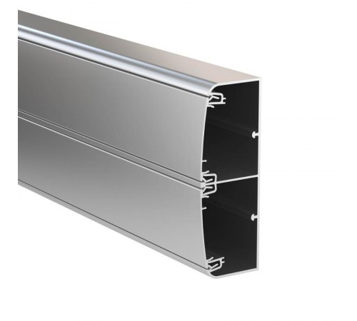 Алюминиевый кабель-канал 140х50 (с 2 крышками), цвет серый металлик  01499  DKC