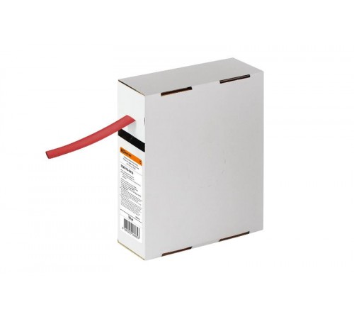 Термоусаживаемая трубка ТУТнг 8/4 красная в коробке (10 м/упак)   SQ0518-0416  TDM