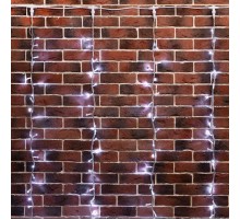 Гирлянда "Светодиодный Дождь" 2х3м, эффект водопада, прозрачный провод, 24В, диоды БЕЛЫЕ, 240 LED  235-435  NEON-NIGHT