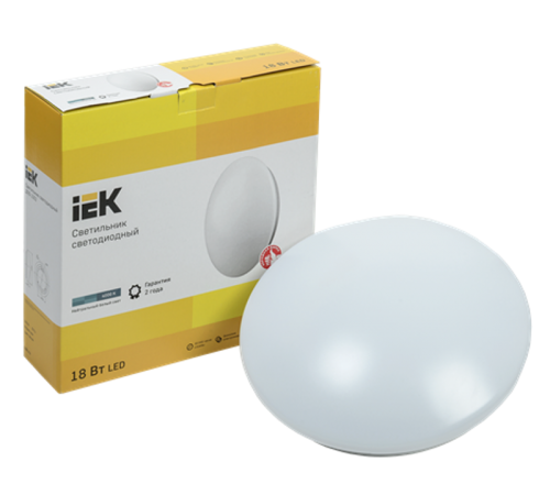 Светильник светодиодный бытовой ДПБ 1002 18Вт 4000К IP20 круг белый опал  LDPB0-1002-18-4000-K01  IEK