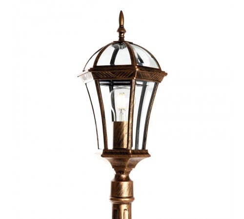 Светильник декоративный уличный PL626 60W 230V E27 205*180*1050мм черное золото (столбик)  11619  Feron