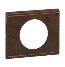 Celiane Коричневая текстурная кожа Рамка 1-я (2 мод)  069401  Legrand