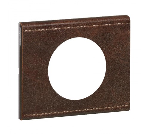 Celiane Коричневая текстурная кожа Рамка 1-я (2 мод)  069401  Legrand