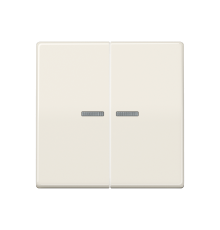 Клавиши для сдвоенного выключателя с окошком для подсветки; термопласт; слоновая кость  AS591-5KO5BF  Jung