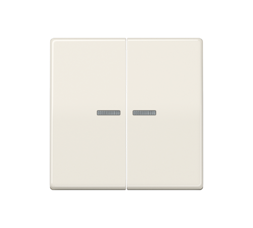 Клавиши для сдвоенного выключателя с окошком для подсветки; термопласт; слоновая кость  AS591-5KO5BF  Jung