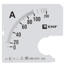 Шкала сменная для A721 100/5А-1,5 EKF PROxima  s-a721-100  EKF