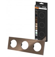 Рамка тройная бронза, алюминий, шлифованный, "Байкал"   SQ1819-0462  TDM