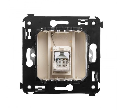 Компьютерная розетка RJ-45 в стену, кат.6 одинарная экранированная, "Avanti","Ванильная дымка"  4405393  DKC