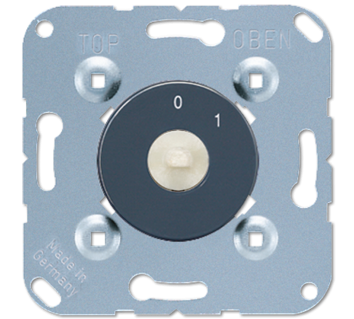 Поворотный выключатель 2-полюсный 20A/250В, в комплекте со шкалой цвета "антрацит"; универсальные встраиваемые механизмы  1101-20  Jung