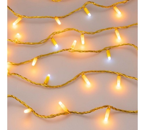 Светодиодная гирлянда ARD-STRING-CLASSIC-10000-YELLOW-100LED-MILK-FLASH Yellow (230V, 7W) (Ardecoled, IP65)  031201  Arlight