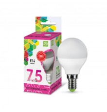 Лампа светодиодная LED-ШАР-standard 7.5Вт 230В Е14 6500К 675Лм  4690612019017  ASD