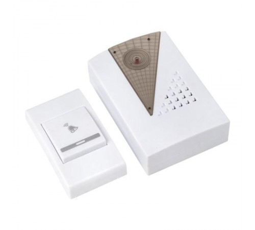 Звонок беспр. на батарейках 004 (бел.-сер. 36 мелод. с индик. 2х1,5В АA дист. 80м.)  DBB-A-004  EKF