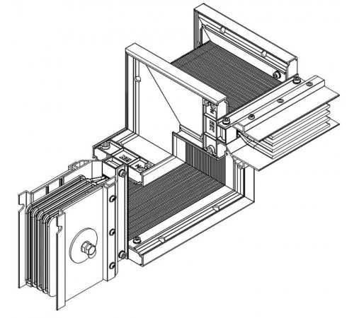 Секция Z вверх прав. 4000А Al 3L+N+PER IP55 тран. IEK  LB-4000A4-35-F-ZUR  IEK