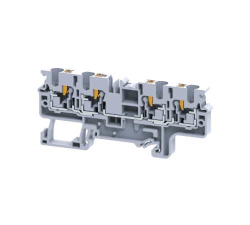 Клемма с 4-мя контактами push-in OptiClip СP-4-QUATTRO-(0,2-4)-I-серый  331850  КЭАЗ