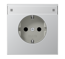 Штепсельная розетка SCHUKO 16A 250V~ с полем для надписи; алюминий  AL1520NA  Jung