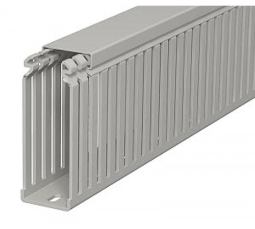 Кабель-канал перфорированный LKV 100x37x2000 мм ПВХ серый RAL7030  6178334  OBO Bettermann