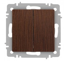 Переключатель Intro Accent 6-107-10 двойной, 10А-250В, IP20, СУ, AL/CU, венге  Б0063574  Intro