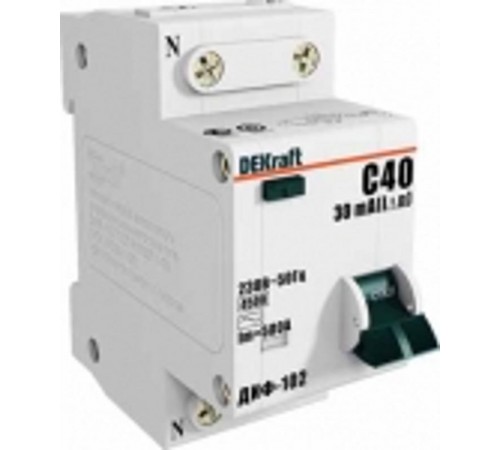 Выключатель автоматический дифференциального тока ДИФ-102 1п+N 32А C 30мА тип AC  16006DEK  DEKraft