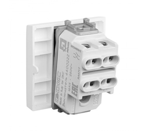 Выключатель двухполюсный одноклавишный модульный, "Avanti", "Белое облако", 2 модуля  4400222  DKC