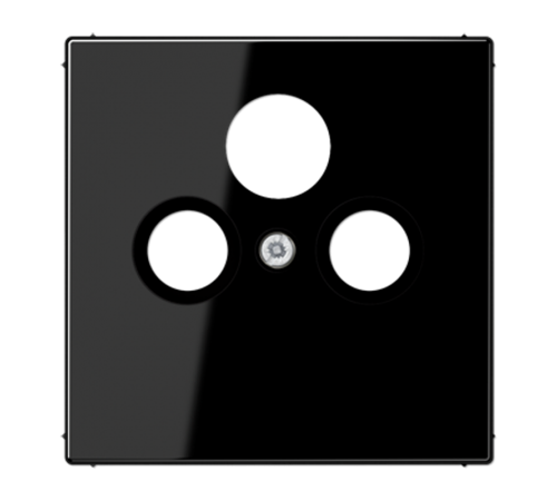 Крышка для SAT-TV-FM-розеток, фиксация винтом; термопласт; черный; LS990  LS990SATSW  Jung