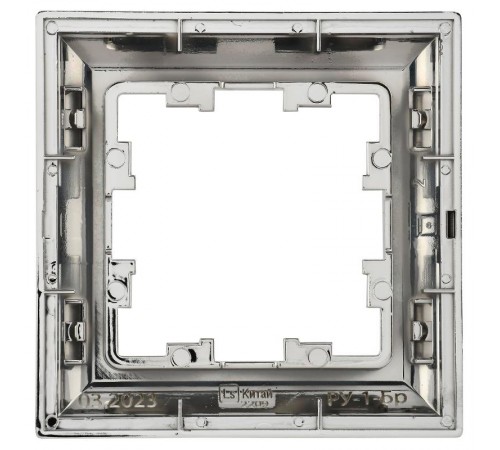 BRITE Рамка 1-ая РУ-1-Бр хром/никель  BR-M12-12-4-K23  IEK