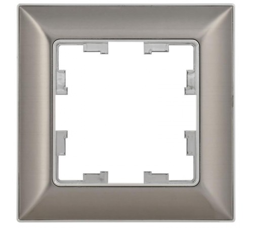 BRITE Рамка 1-ая РУ-1-Бр хром/никель  BR-M12-12-4-K23  IEK