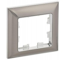 BRITE Рамка 1-ая РУ-1-Бр хром/никель  BR-M12-12-4-K23  IEK