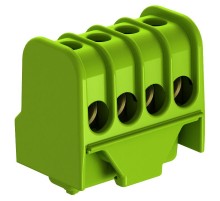 Клемма заземляющего провода, винтовая, 4 контакта (зеленый)  2016250  OBO Bettermann
