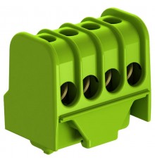 Клемма заземляющего провода, винтовая, 4 контакта (зеленый)  2016250  OBO Bettermann