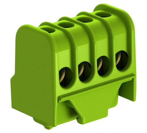 Клемма заземляющего провода, винтовая, 4 контакта (зеленый)  2016250  OBO Bettermann