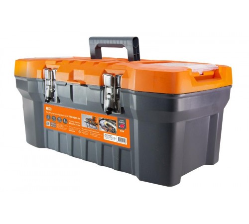 Ящик для инструментов ТЕХНИК-20, 51х26х22 см, метал. замки, лоток, два органайзера, "Рубин"  SQ1032-0202  TDM