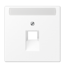 Плата (фиксация винтом) для одного модуля с полем для надписи; термопласт; белый матовый  LS969-1NAUAWWM  Jung