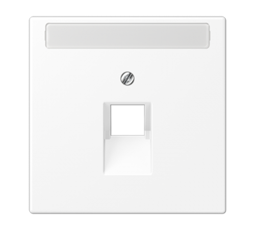 Плата (фиксация винтом) для одного модуля с полем для надписи; термопласт; белый матовый  LS969-1NAUAWWM  Jung