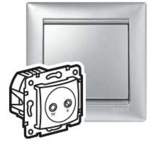 Valena Алюминий Розетка TV-FM оконечная 862 МГц 10дБ  770133  Legrand