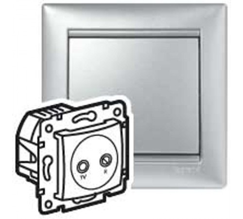 Valena Алюминий Розетка TV-FM оконечная 862 МГц 10дБ  770133  Legrand