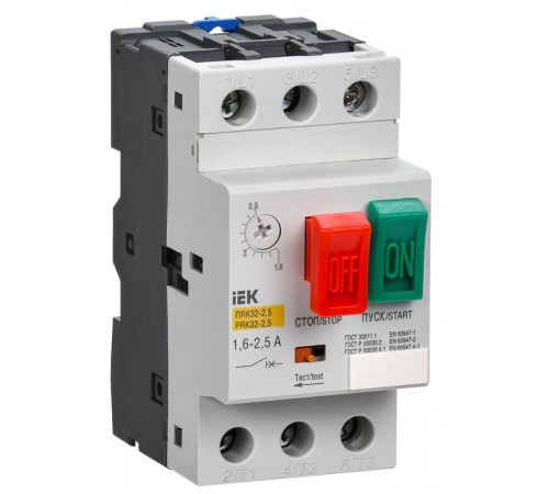 Пускатель ручной кнопочный ПРК32-25 In=25A Ir=20-25A Ue 660В  DMS11-025  IEK
