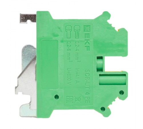 Клеммная колодка винтовая 4 UT земля scr-ut-4-pe  EKF
