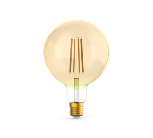 Лампа светодиодная Filament G125 10W 820lm 2400К Е27 golden диммируемая  158802010-D  Gauss
