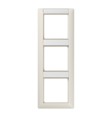 Рамка 3-кратная с полем для надписи для горизонтальной и вертикальной установки; слоновая кость  AS583NA  Jung