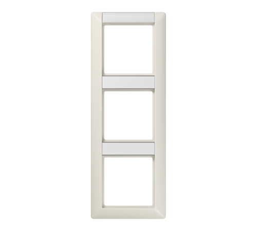 Рамка 3-кратная с полем для надписи для горизонтальной и вертикальной установки; слоновая кость  AS583NA  Jung